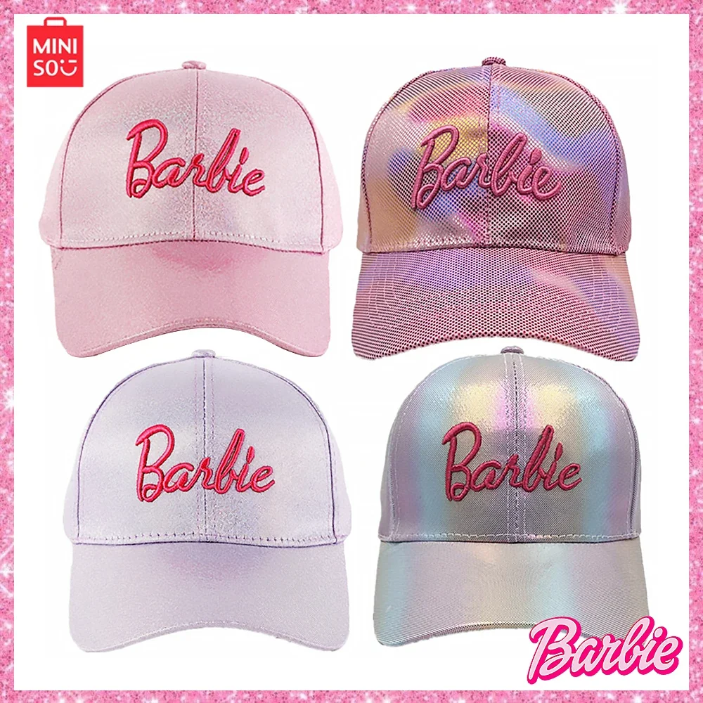 

MINISO Boutique Barbie duckbill Cap Outdoor Shading Ins Korean Version Adjustable Women Hats Girls Accessories clothes Fashion