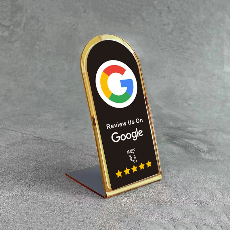 Google Review Tap Card Stand Boost Online Reviews and Google Rank with Fast NFC Tap Stand Works Like Digital Business Cards