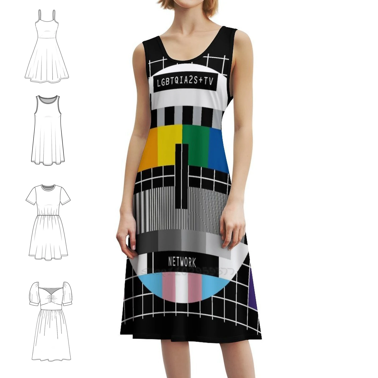 

Lgbtqia2S + ТВ-тестовая карта, богемное платье без рукавов, многопечатное платье для пляжного отдыха, вечеринки, ЛГБТК, геев, лесбиянок, бисексуалов, транс