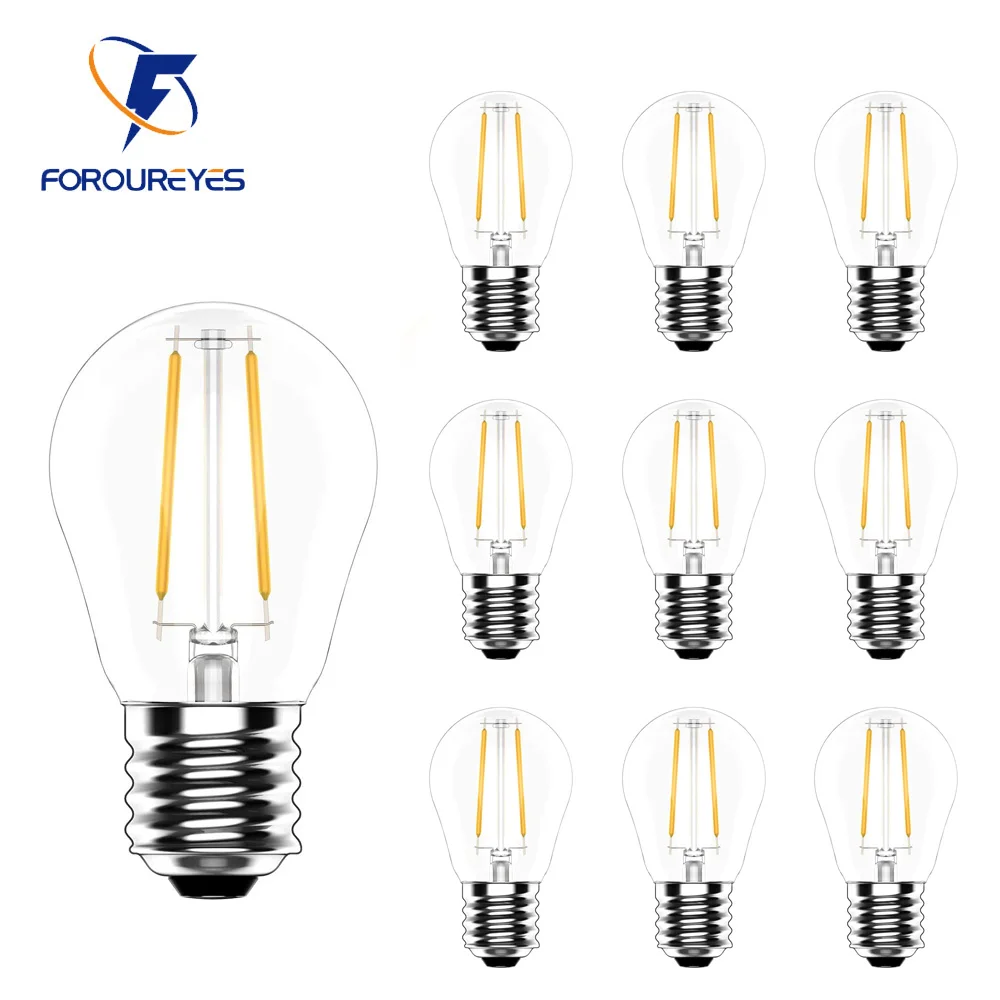 

10pack S14 Dimmable Filament Bulb For Garden String lights E27 E26 110V 220V 1W 2W PC Cover Warm White Led Light Bulbs