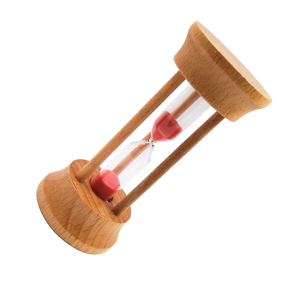 

3 Minutes Wooden Hourglass Inaccurate Timer -minute Sand Sandglass Clock for Kids