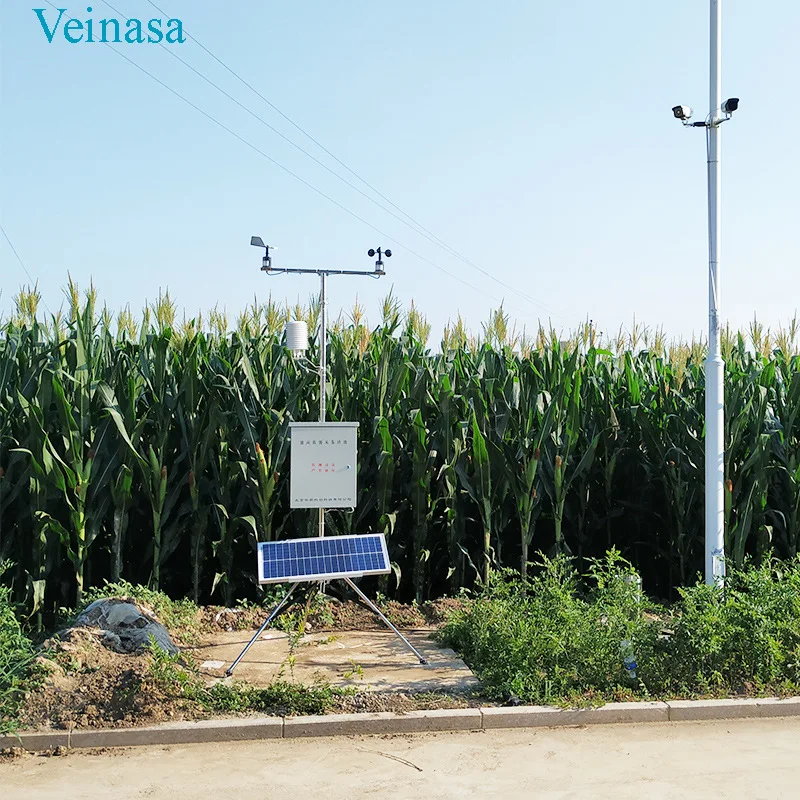 Solar Wireless Agriculture Basic Five Elements Weather Station AAWS005 Veinasa Brand Factory Direct Sales Made Mianyang Sichuan