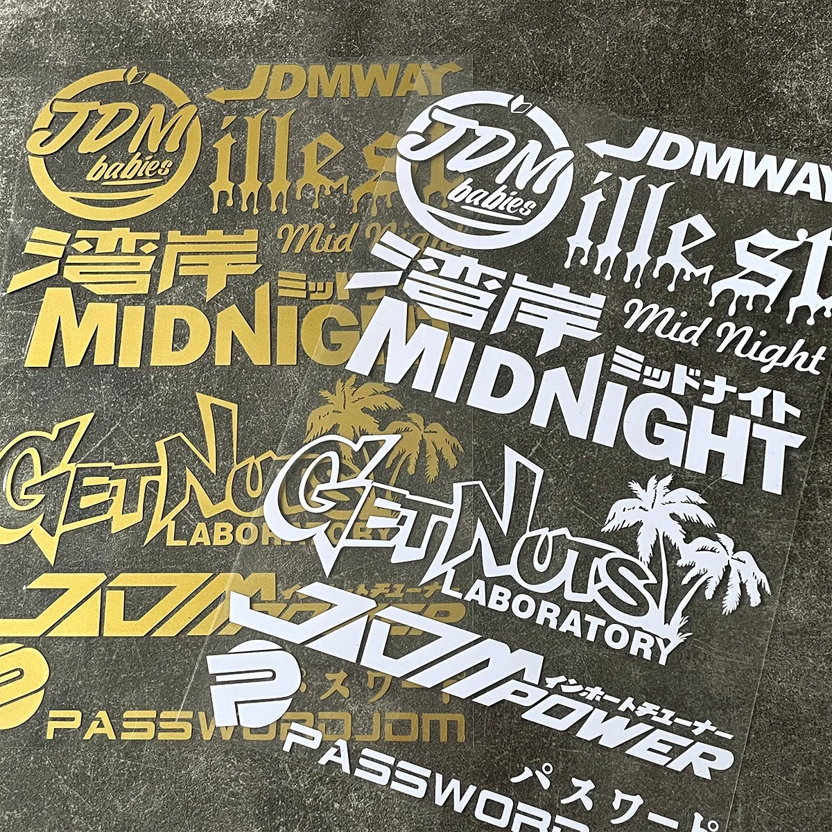 JDM Midnight Reflective Stickers Motorcycle Body Windshield Helmet Visor Car Auto Moto Decals Accessories For Voge YAMAHA Honda