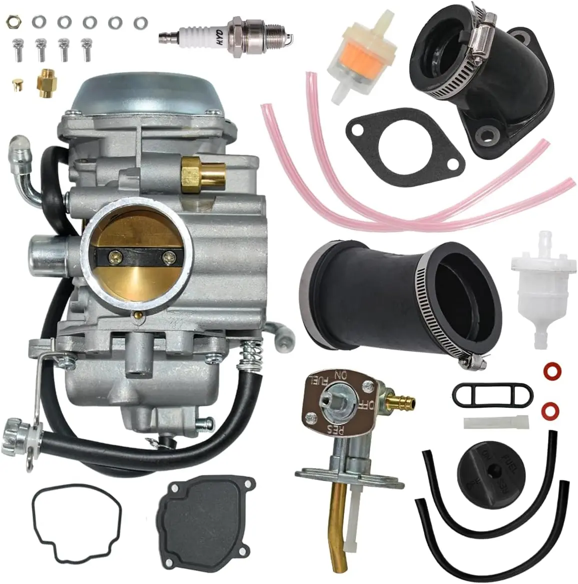 0470-352 Aftermarket Carburetor with Airbox Intake Manifold Boot 0470-347 Fit for Arctic Cat 250 1999-2001 300 1998-2000 2X4 4X4