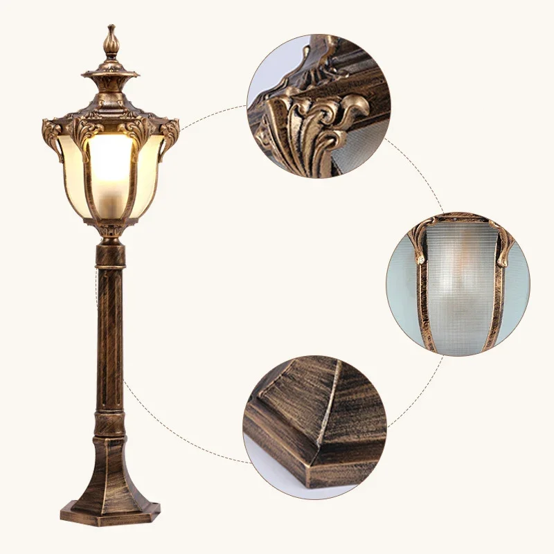 PLLY Outdoor Lawn Light LED Retro Garden Lamp Waterproof IP65 Home Decor for Courtyard Villa Fixture