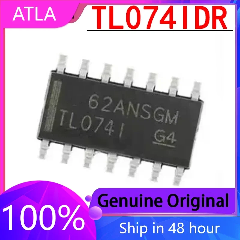 10PCS New Original TL074IDR Silk Screen TL074I Packaging SOP14 Four Way Operational Amplifier IC Chip