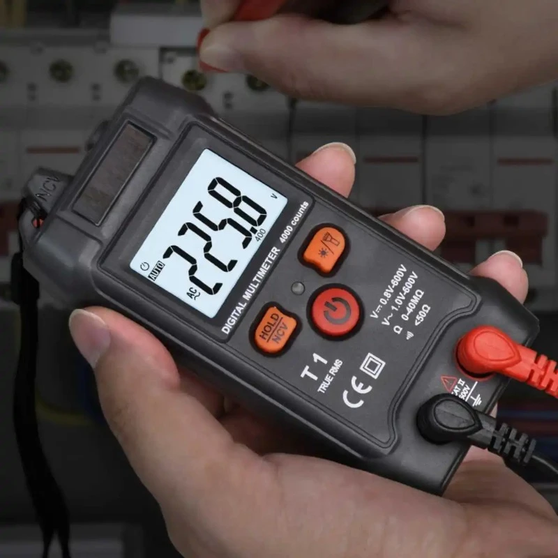 Smart Mini Digital Multimeter Tester RMS 4000 Counts Voltmeter Automatic Range Test Voltage Continuity Resistance NCV Household