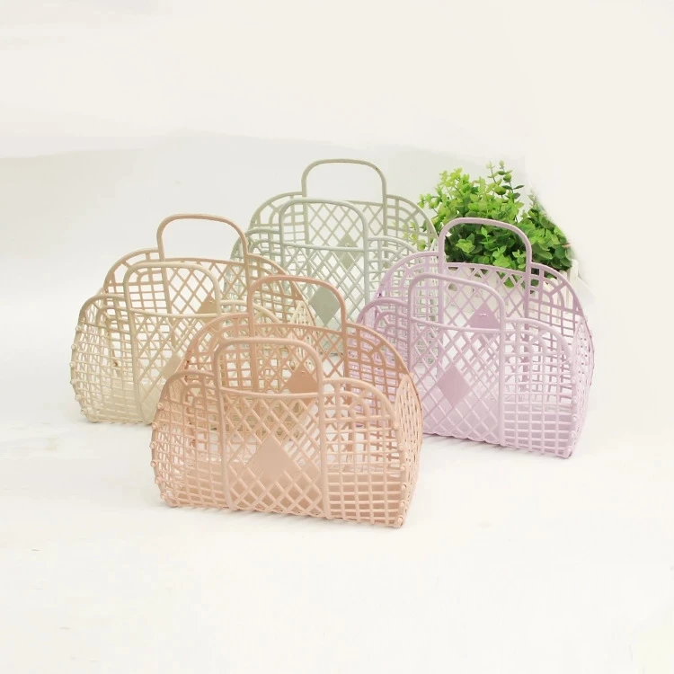 Plastic portable bath basket plastic sundry wash basket soft basket