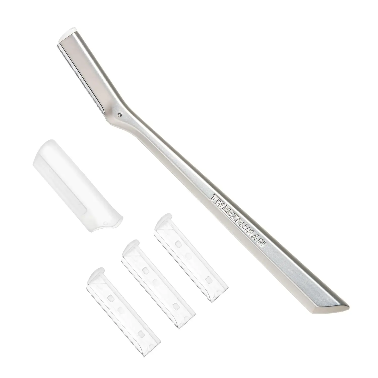 

Stainless Steel Facial Razor for Peach Fuzz Removal with 3 Replacement Blades
