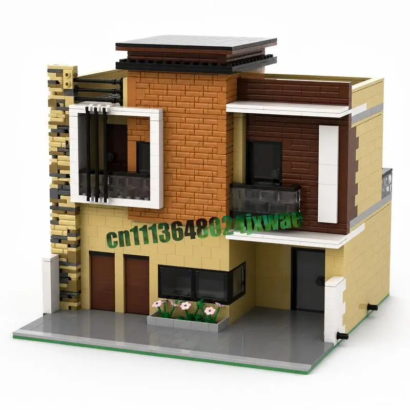 

2219Parts Modern House Modular MOC Creative Architecture Model Custom Puzzle DIY Assembly Building Blocks Educational Toy Gifts