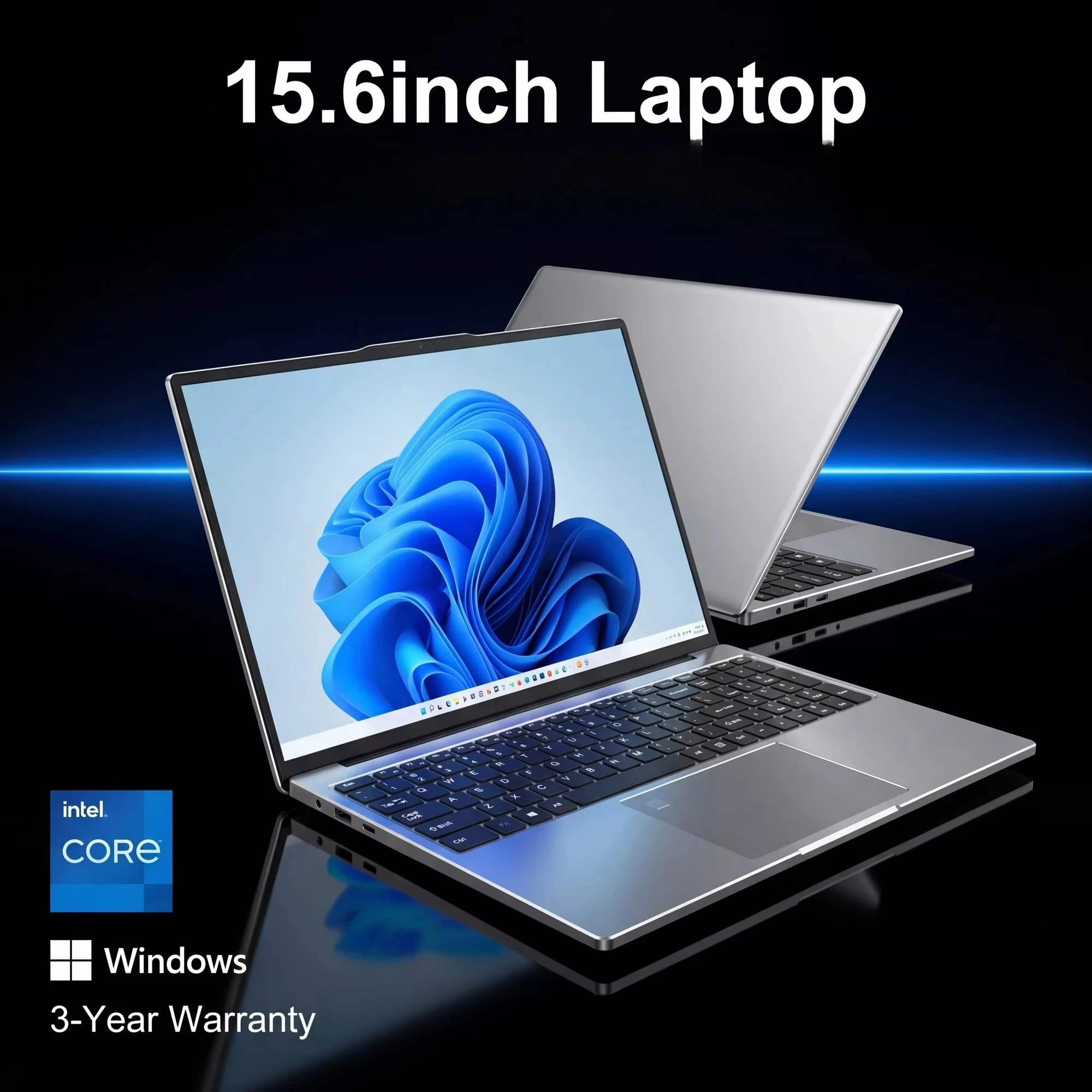 Intel Core i9-10980HK 15.6 Inch Laptop 16GB/ 32GB RAM DDR3 M.2 2048GB SSD Ultrabook Computer Fingerprint Unlock WIFI 5 BT