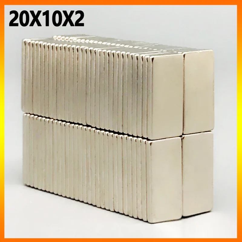 20x10x2mm 5/10/20/50/100pcs N35 Neodymium Strong Block Square Magnet 20*10*2 20*10*3 Magnetic Materials Kitchen Tool Storage