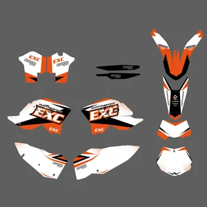 Motocross-Grafik-Selbstkonsequent-Kit, Kundung, Aufkleber, KTM, EXE 300, EXC250, EXE 125, 250, 300, 350, 400, 450, 500, 530, 2008-2011, 2010, 2009, 2009 8 Hauptverkaufskit Carenage Do 250 2008 - №3