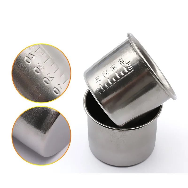 

Thick stainless steel medicine small medicine cup liquid measuring cup has a scale 40ml