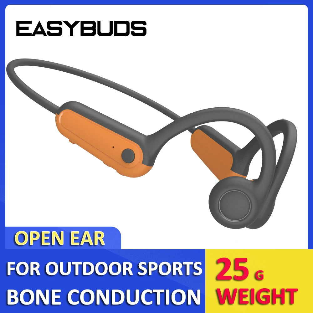 EASYBUDS B8 سماعات توصيل العظام سماعة لاسلكية تعمل بالبلوتوث 5.3 IPX5 سماعة رأس رياضية مقاومة للماء مع ميكروفون للتدريبات والجري