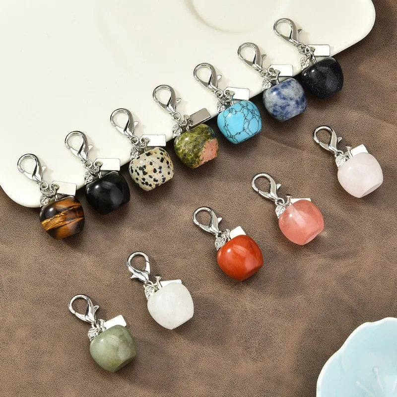 

New natural crystal jade 12-color apple pendant, a multi-color Christmas Eve and Christmas gift, bag pendant