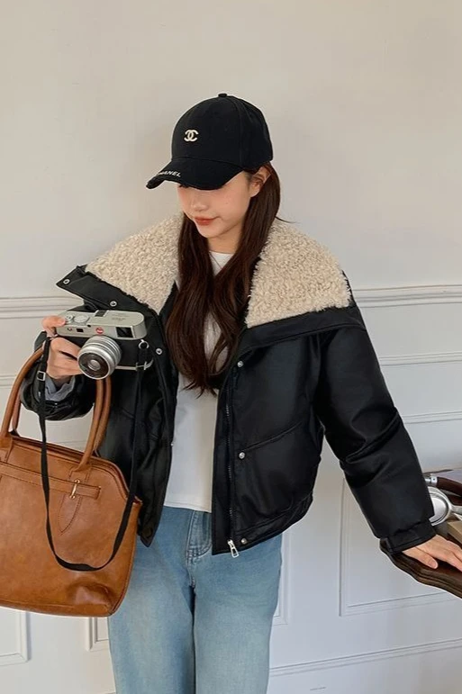 

Осень/зима 2022, новая женская пуховая хлопковая куртка с воротником из овечьей шерсти, куртка из искусственного меха