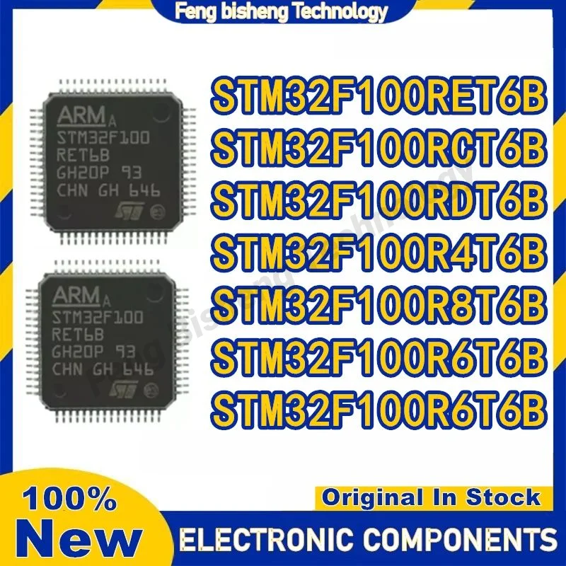 

STM32F100RET6B STM32F100RCT6B STM32F100RDT6B STM32F100R4T6B STM32F100R8T6B STM32F100R6T6B STM32F100RBT6B IC MCU Chip LQFP64