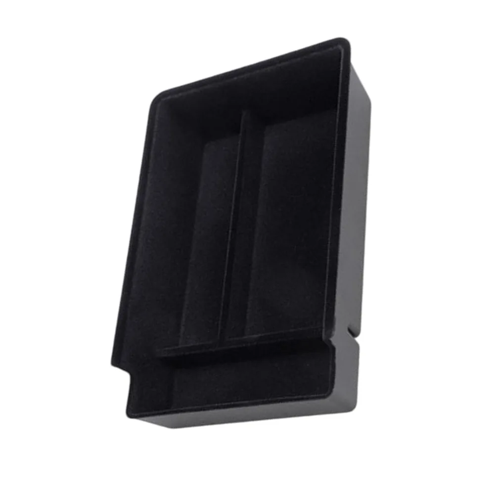 Flocked Liner Armrest Storage Box Car Interior Upgrade Flocked Material Wear Resistant Finish Multiple Compartments