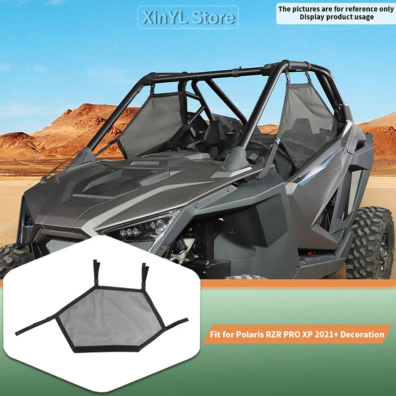Black A Accessories Door Sunshade Anti-Sand Mesh Cover For UTV Polaris RZR XP 21+ UTV Accessories