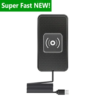 Wireless Charger Car Silicone Pad Stand For iPhone 14 13 12 Pro X Xiaomi Samsung Huawei Mobile Phone Fast Car Wireless Charger