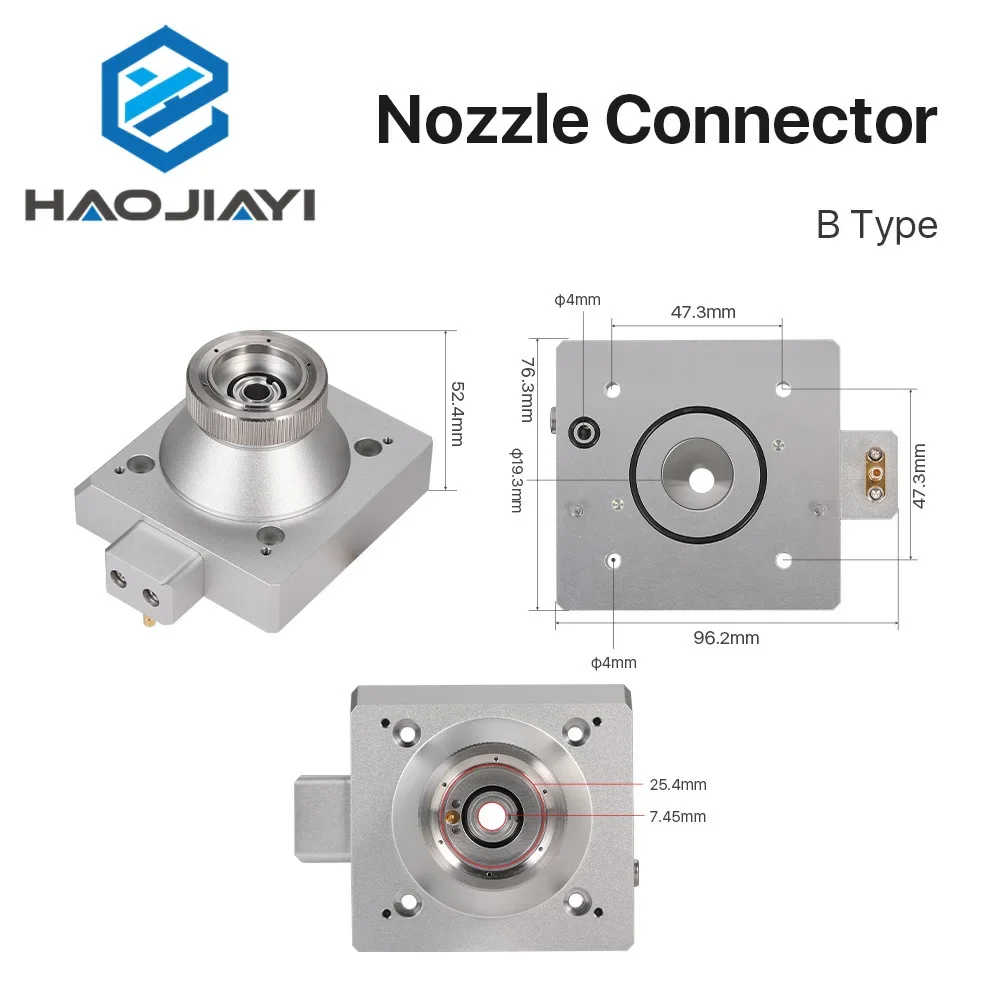 BM114S konektor nosel kepala Laser, aksesori pengganti ujung Laser tipe A & B keramik untuk Raytools BM114S kepala Laser