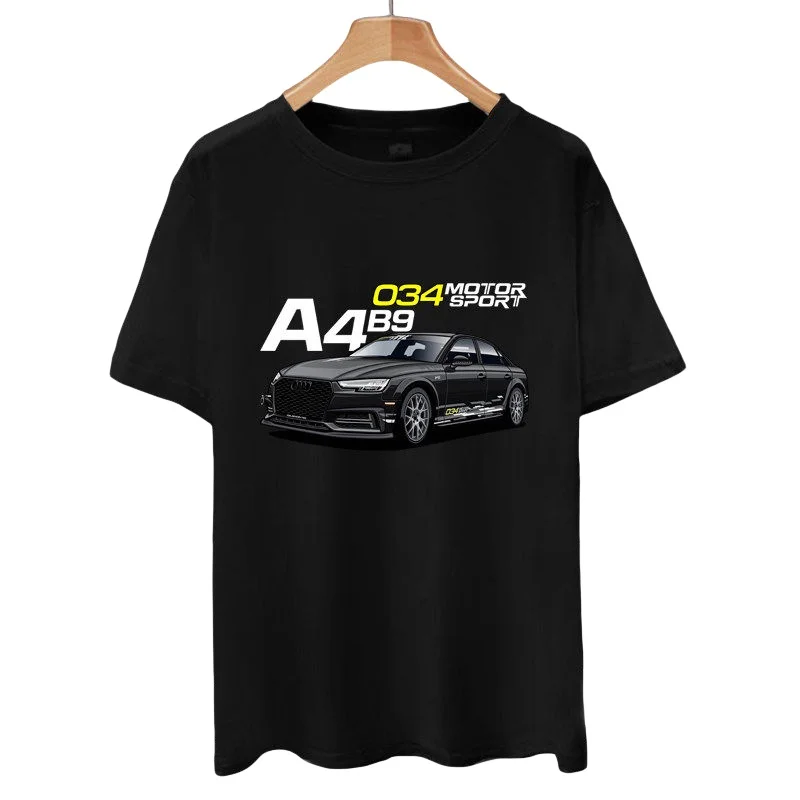 2025 Summer New Car Modified Car Performance Car Print Graphic T Shirt Men Short Sleeve T Shirt High Quality Street Clothing