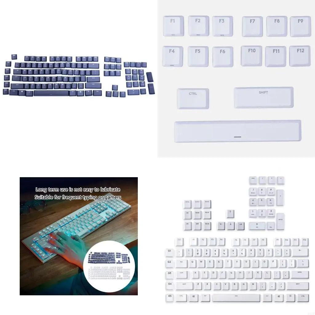 

Эргономичные текстурированные колпачки клавиш 896F. Простая установка для игровых клавиатур G915/G913/G815/G813 TKL.