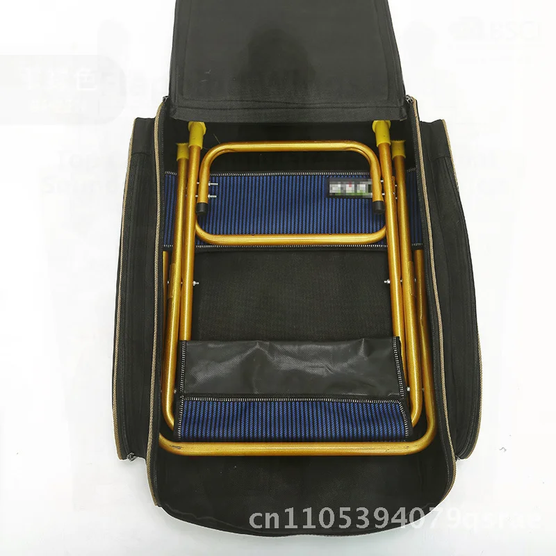 

Multifunctional Fishing Chair Backpack Waterproof Canvas Fish Tackle Bag with Reel Bait Rod Line Storage One-Piece Style
