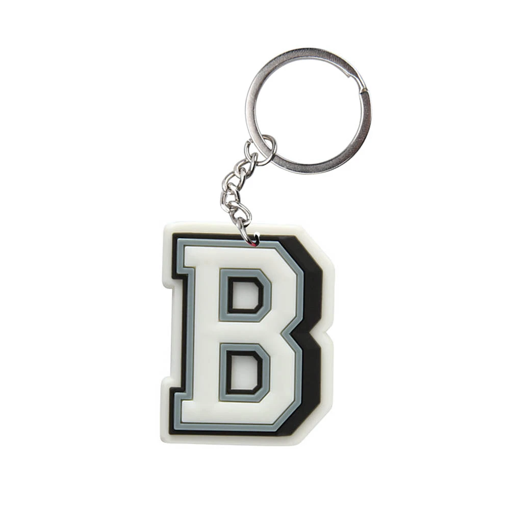 1pcs Cartoon Cute White Keychains Boys Girls A To Z Kids Alphabet Letter Keyrings Figure Decoration Kids Birthday Gift