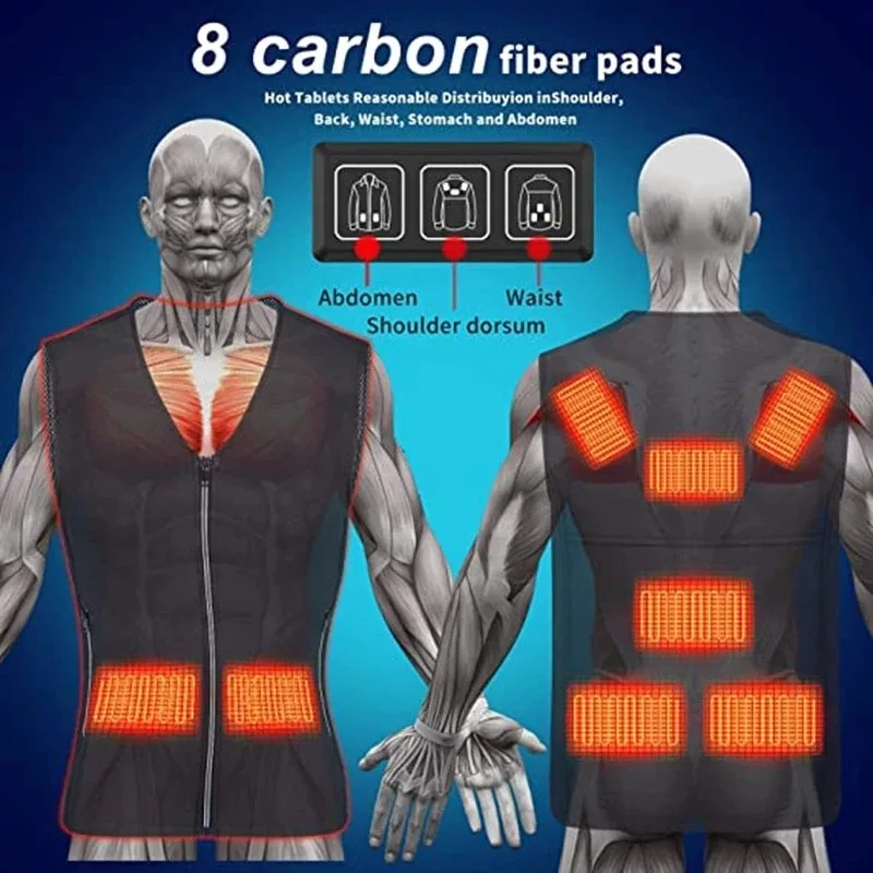 

Походные жилеты для мужчин и женщин, куртки, электрические пуховики с USB, теплый жилет с подогревом, мужская куртка с подогревом для кемпинга