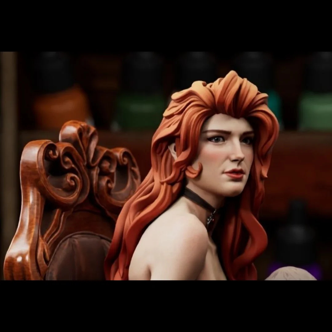 

1/24 Scale Resin Figure On the stool Elegant Girl Nsfw Assemble Model Kit Unassembled and Unpainted 3D printing DIY toy