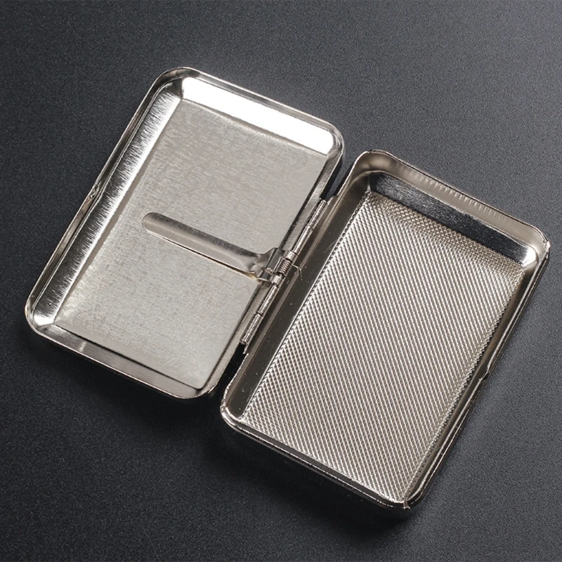 Stainless Steel Cigarette Case Small Smoking Accessory Storage Organizer for Outdoor Traveling Camping Smoke Tool Drop Shipping