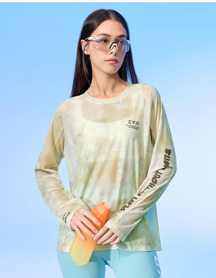 EVR Radtrikot, Sommer-Freizeit-Radtrikot für Herren und Damen, langärmeliges T-Shirt, schnell trocknendes, lockeres Radtrikot für Straßenfahrräder – Detail 23
