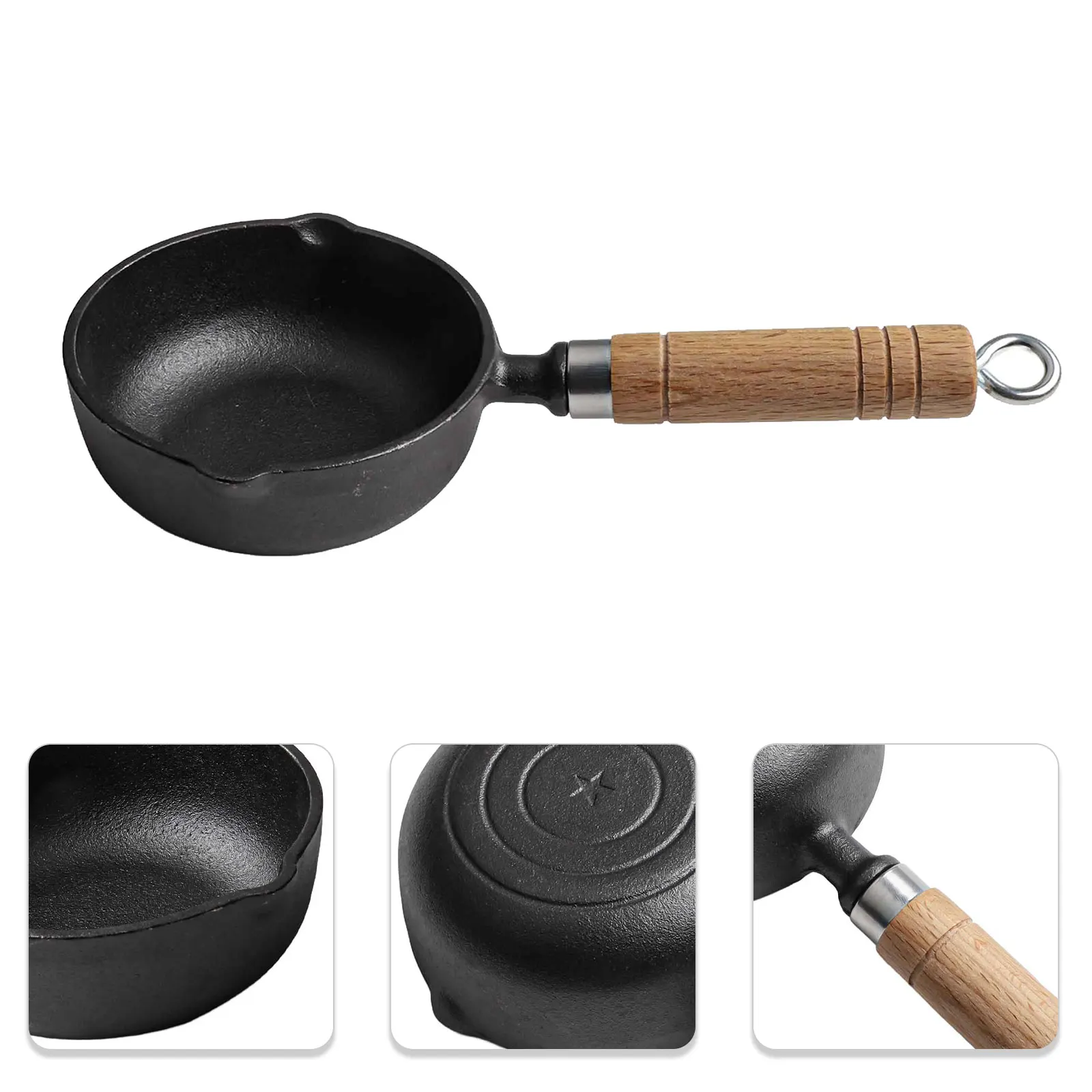 Culinary Essential Portable 13cm Cast Iron Frying Pan Suitable for All Cooking Needs on For induction or Gas Stoves