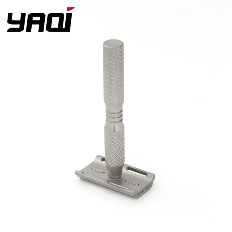 YAQI Ghost Cross Grain Pattern Titanium Light Weight Safety Razor