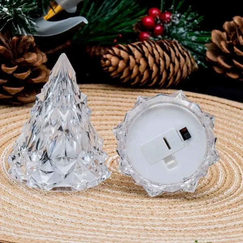1Pc LED Decorative Atmosphere Lamp Electronic Light Christmas LED Eve Crystal Light Wedding Party Decor