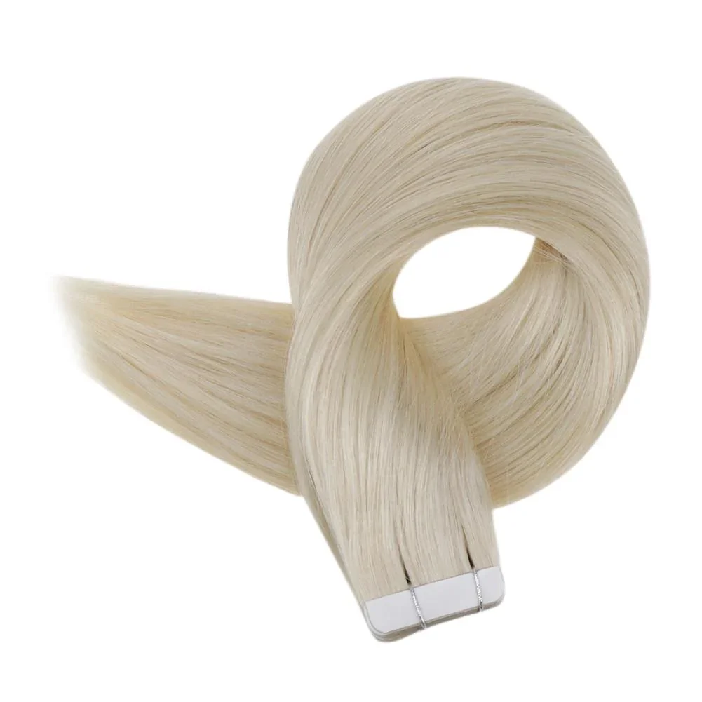 Laavoo fita em extensões de cabelo humano real cabelo brasileiro em linha reta natural 100% cabelo humano real cor pura 12-24 polegada fita no cabelo