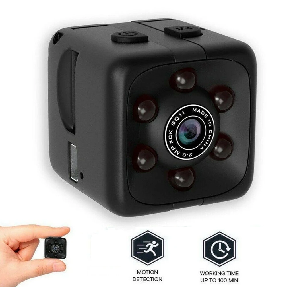 SQ11 720P Mini Camera Wireless Security Webcam Infrared Sensor Night Vision Motion Detection Video Recording Cam Support TF Card