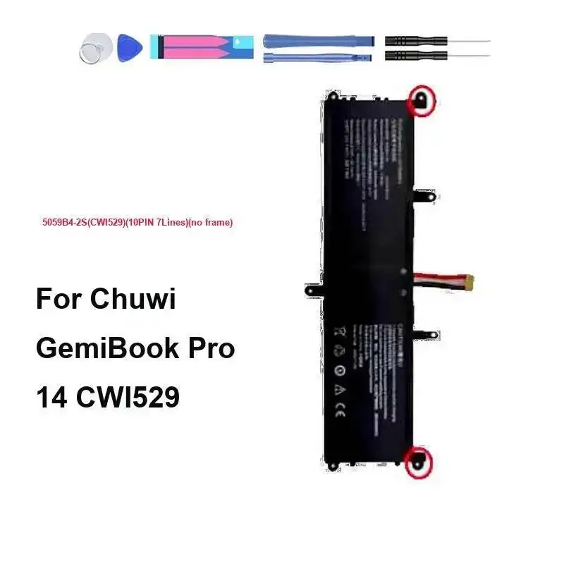 Laptop Battery 5059B4-2S CWI529 10PIN 7Lines NO Frame 5000Mah For Chuwi Gemibook Pro 14