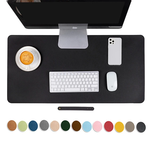 Large Size Office Desk Mat PU Waterproof Mouse Pad Desktop Keyboard Desk Pad Gaming Mousepad PC Accessories AliExpress