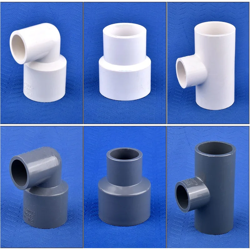 

2pcs 25~50mm to 20~40mm PVC Thicken Reducing Connector Straight/Elbow/Tee Water Supply Tube Joint Garden Irrigation Pipe Fitting