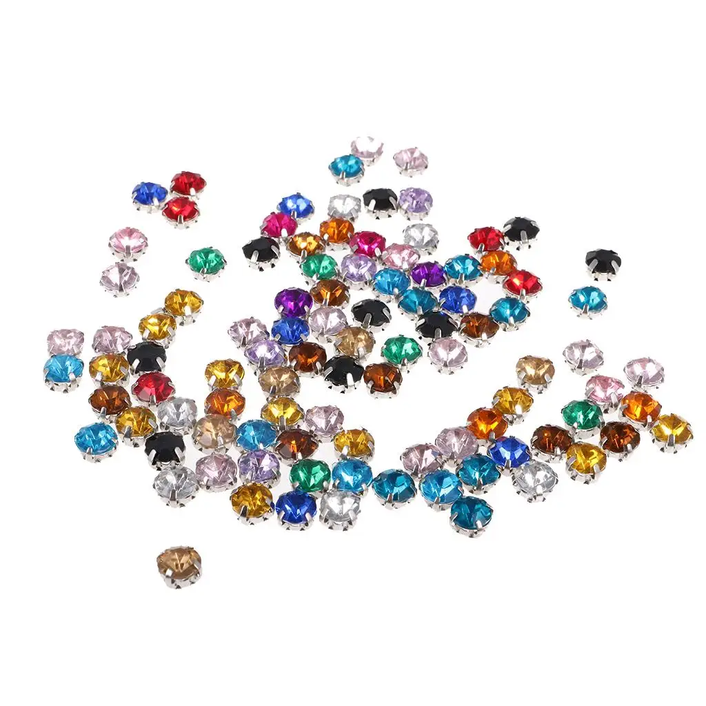 Sew on Diamante Crystals Mixed Acrylic Beads Embellishment Patch for Wedding Dress and Shoes Craft