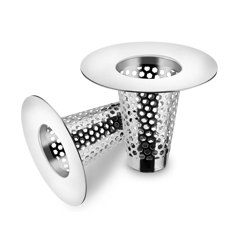 Bathroom Sink Drain Strainers,Small Conical Premium Stainless Steel Porous Hair Catcher, Drainer Filter Durable Easy To Use