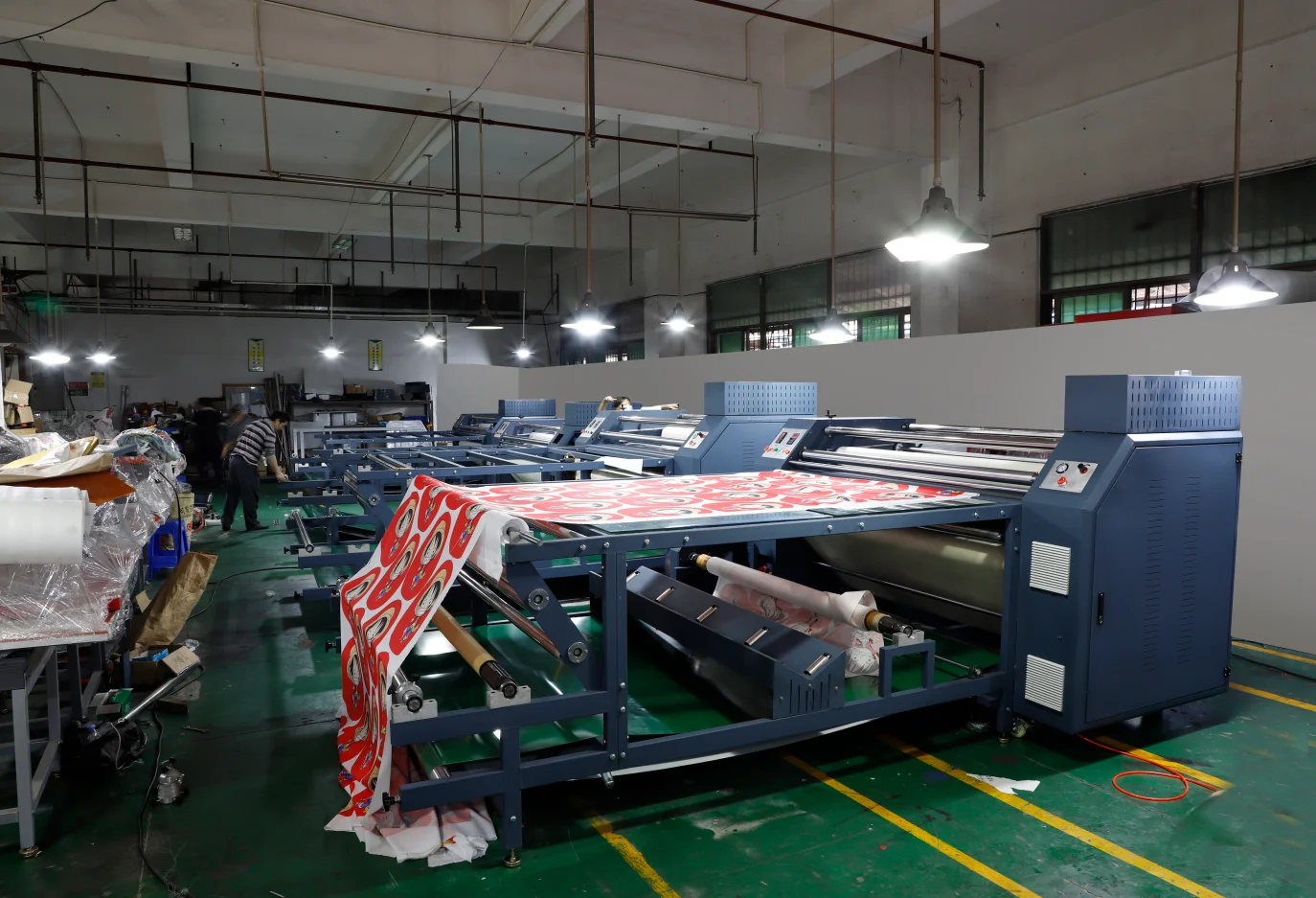 J Fabric Textile Calender Oil Tank Roll to Roll Heat Press Roller Sublimation Heat Transfer Machine