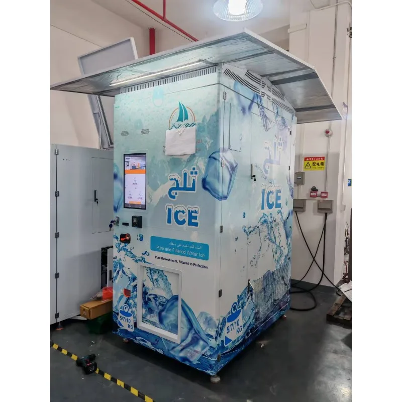 2026 Outdoor Automatic Ice Vending Machine with Auto Bagging Coin Credit Card