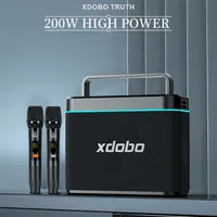 XDOBO Truth Bluetooth Speaker 200W High Power Portable Subwoofer Karaoke Speakers with 20 Hours Playback Home Theater System Box