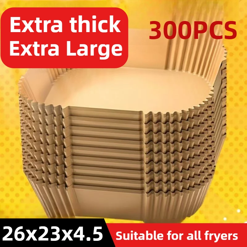 Очень большие вкладыши для фритюрницы, бумага с антипригарным покрытием, легко чистится, экономия места, безопасная для духовки, одноразовая бумага для выпечки, приготовления пищи и сохранения еды Очень большие вкладыши для фритюрницы, бумага с антипригарным покрытием, легко чистится, экономия места, безопасная для духовки, одноразовая бумага для выпечки, приготовления пищи и сохранения еды