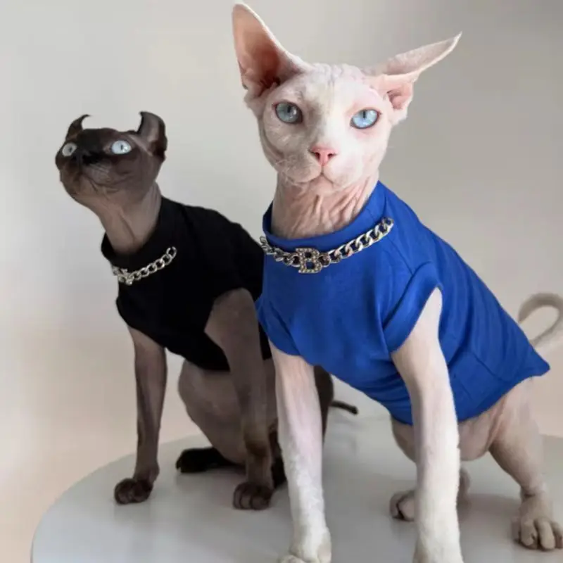 Luxury Winter Undershirt for Sphynx Cat Reflective Pet Clothes Reflective Pet Clothes Cat Jacket Devon Rex Sweatshirt in Autumn