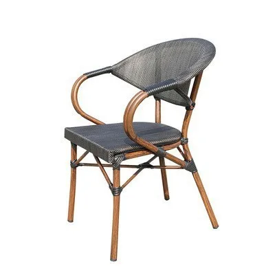 Outdoor tables and chairs milk tea shop cafe mesh chair rattan chair three-piece courtyard balcony outdoor leisure table and cha